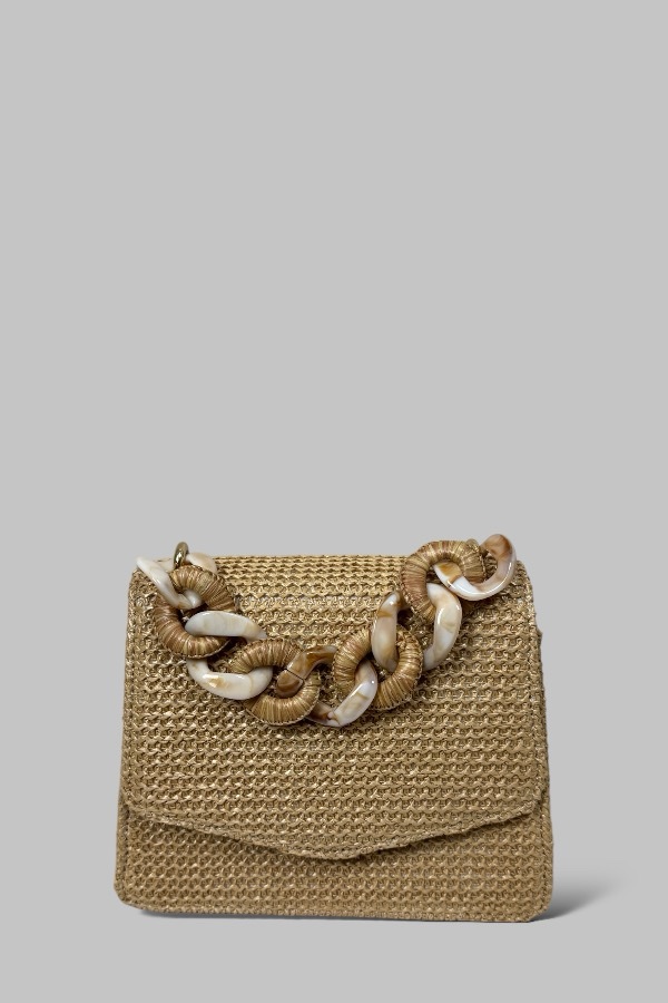 Stråväska / natur beige