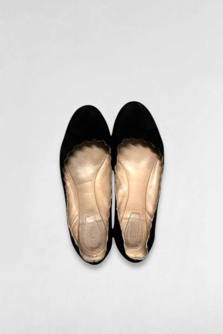 Ballerinaskor / 38 / svart mocka