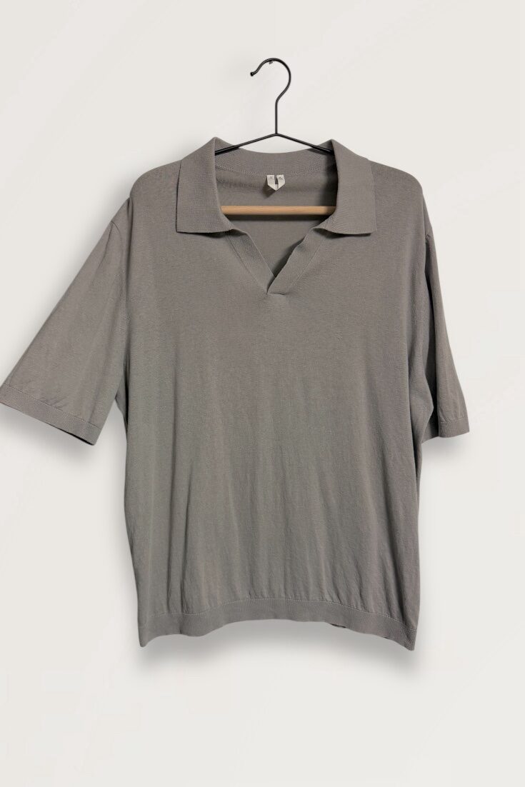 Pikétröja / kort ärm / XL / gråbeige